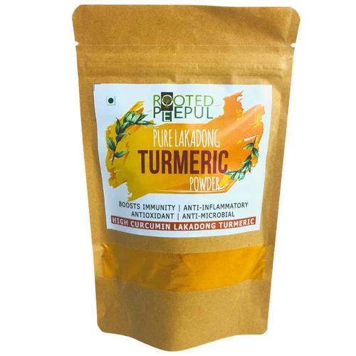 Rooted Peepul Pure Lakadong Turmeric, 100 g kraft paper Pouch-1.webp
